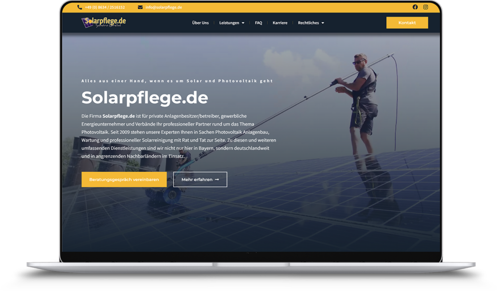 Solarplege.de Mockup