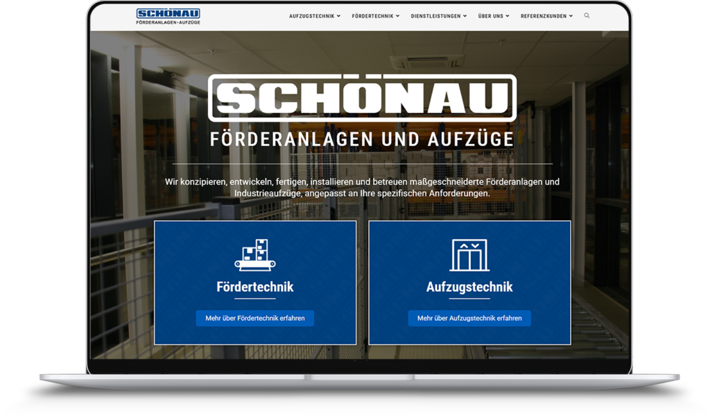 Schönau Förderanlagen und Aufzüge Mockup