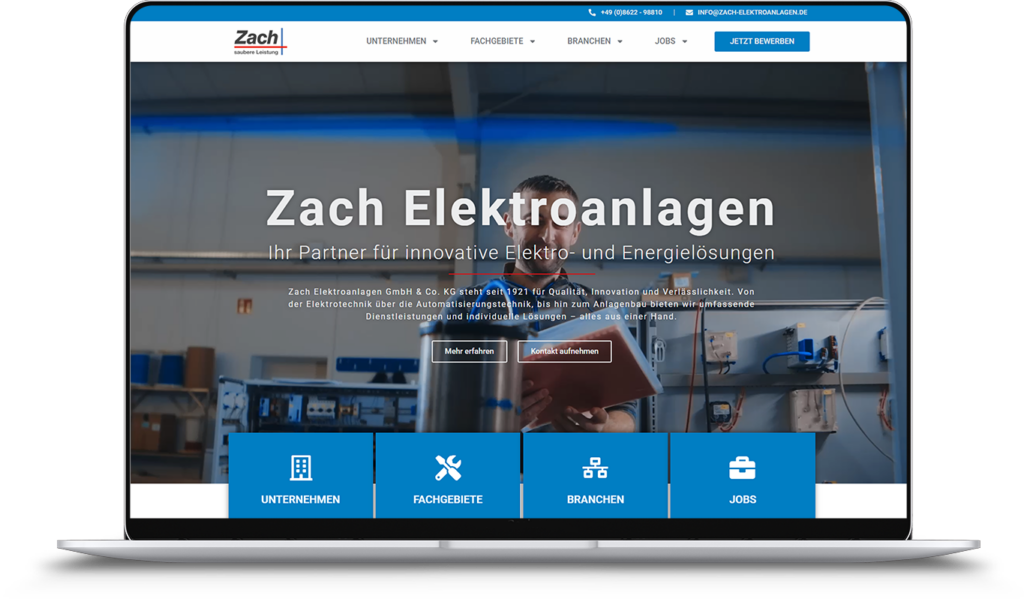 Zach Elektroanlagen Mockup