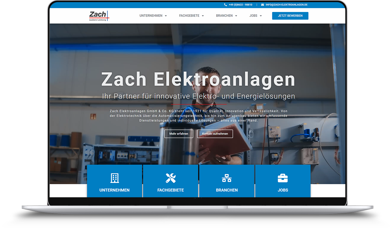 Zach Elektroanlagen Mockup